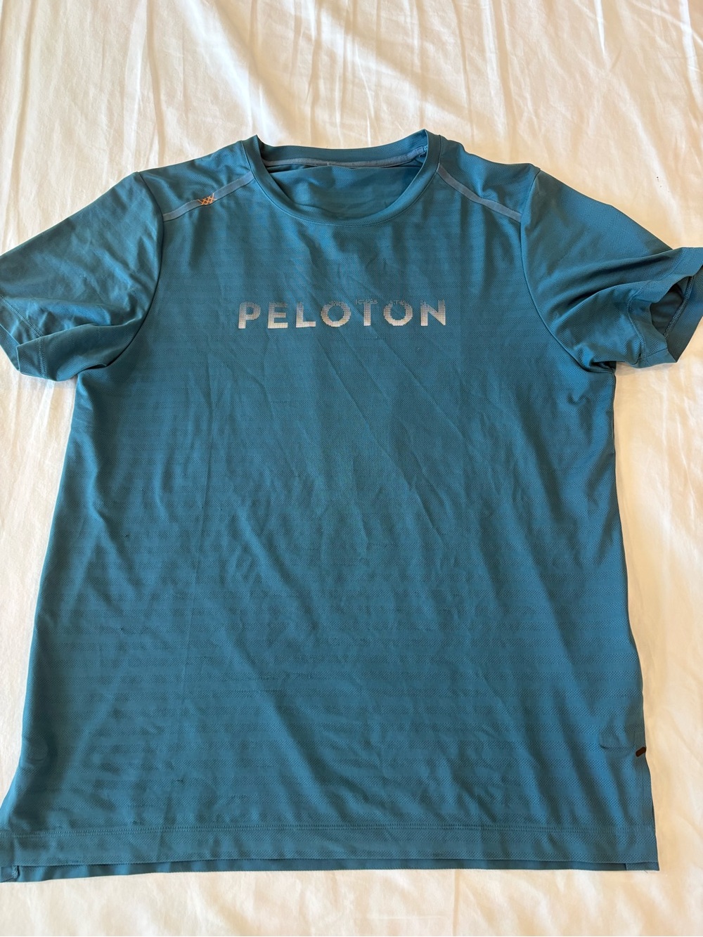Peloton Men's Teal Athletic Crew Tee Size L